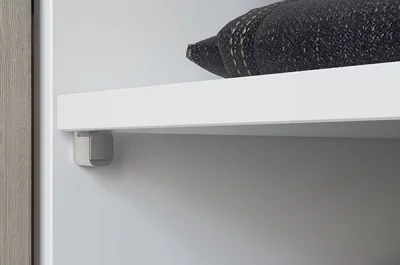 Полкодержатель П-образный с зажимом, отделка никель