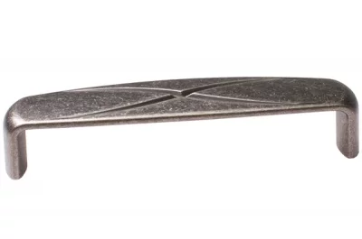 Ручка-скоба 128мм, отделка олово грубое