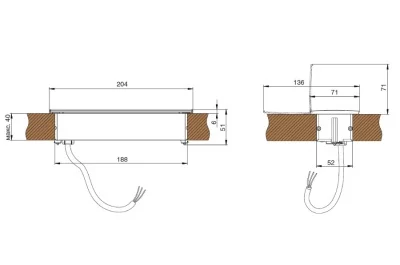 Модуль KAPSA (2 розетки Schuko 250В, 2 USB (5,2 В/2150 мA), отделка чёрная/алюминий