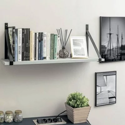 GTV: Полкодержатель GINO, 300x200 мм, черный матовый: PP-GINO-20M