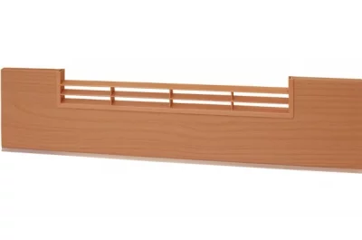 0125 Решётка вентиляционная для цоколя ПВХ H.150, L=600, ольха Ника NEW