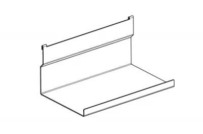 Полка универсальная 1-уровневая, 250х153х180мм, отделка белый бархат (матовый)