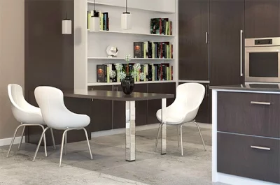 Нога для барной стойки Эрмитаж, h.820, отделка черный бархат (матовый)+зеркало