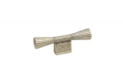 Ручка-кнопка 16мм, отделка серебро античное