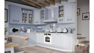 Угловая кухня длиной - 195 х 280 см (со шкафом НБ) прав