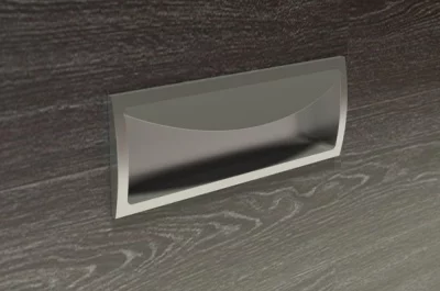 Ручка-скоба 96мм врезная, отделка хром матовый лакированный