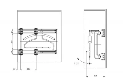 Выдвижной держатель для одежды