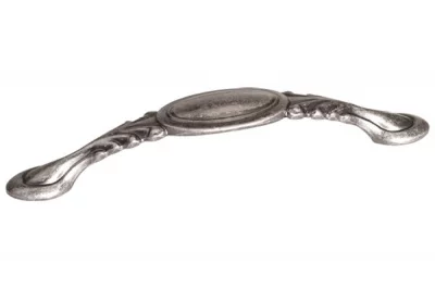 Ручка-скоба 128мм, отделка серебро старое