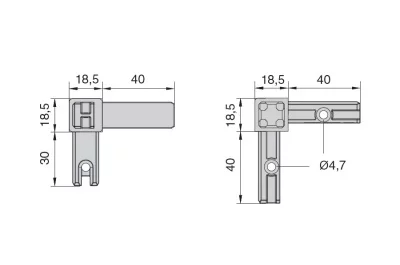 SmartCube Уголок соединительный 3S, отделка черная
