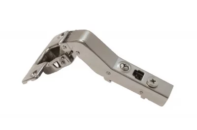 Петля 45 (110) угловая с доводчиком, 48мм, Clip-on (cam), отделка никель