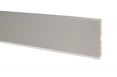 0100 Цоколь ПВХ H.100, L=4000, под рифлёный алюминий NEW