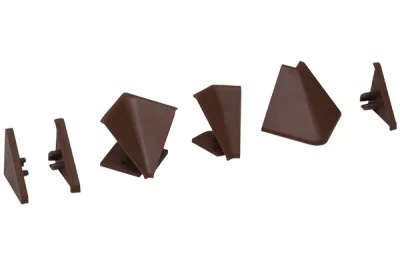 Комплект угловых элементов для треугольного бортика 55\54, цвет орех