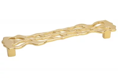 Ручка-скоба 160мм, отделка золото 24