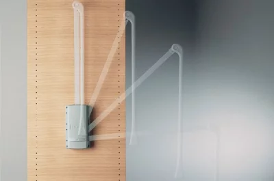 Лифт для одежды, отделка коричневая