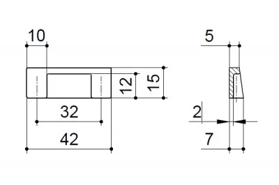 Ручка-скоба 32мм, отделка хром матовый лакированный
