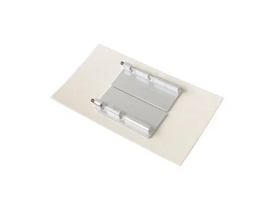 Комплект торцевых заглушек сплошных верхнего профиля GOLA Alphalux (2 части:L+R), алюминий