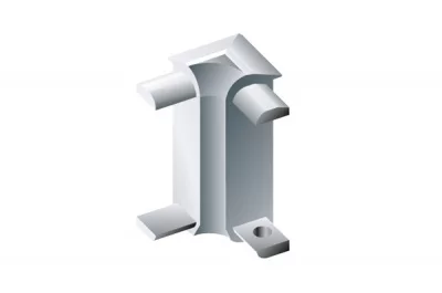 Угол 90" внутренний для столешниц Н40, алюминий анодированный