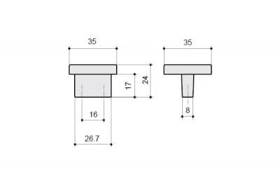 Ручка-кнопка, отделка бронза античная