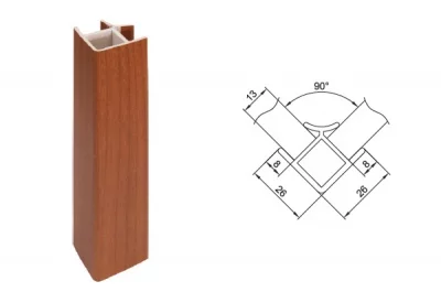 Комплект угловых элементов для цоколя ПВХ H.150, вишня