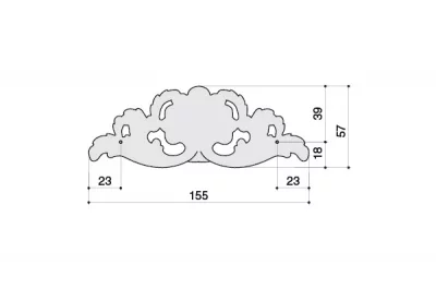 Накладка декоративная, отделка бронза &quot;Валенсия&quot;