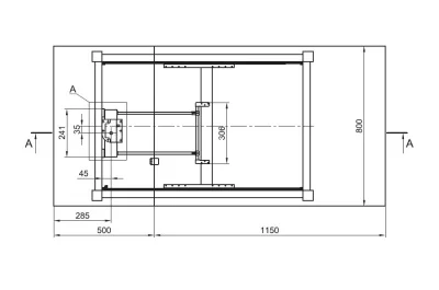 Механизм для вставки стола (поворотный), отделка цинк