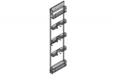 Колонна в базу 150 выдвижная для хозяйственного инвентаря, отделка хром