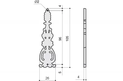 Накладка декоративная, отделка бронза &quot;Валенсия&quot;