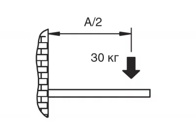 Менсолодержатель складной с фиксатором, L=355мм, отделка коричневый