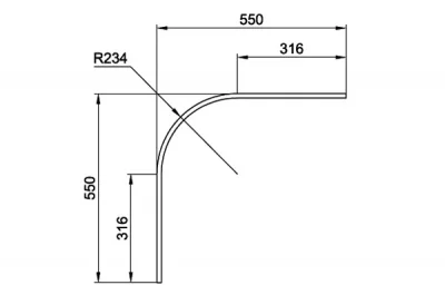 73 Закругление для цоколя ПВХ Н.120, орех морёный