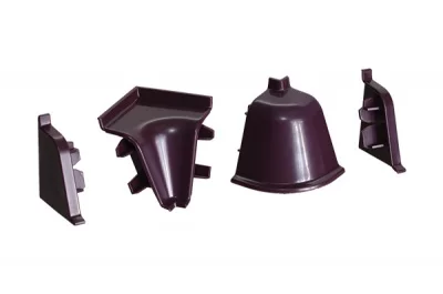 Комплект угловых элементов для овального бортика, цвет фиолетовый