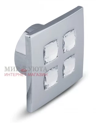 Ручка-кнопка хром с кристаллами Сваровски: WPO.655.000.KR02