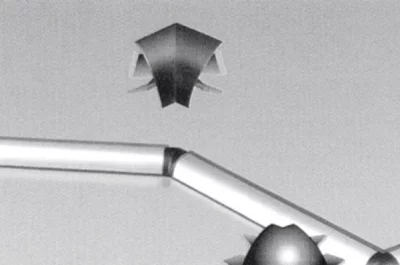 Уголок 135" внутренний для мини-бортика, цвет чёрный