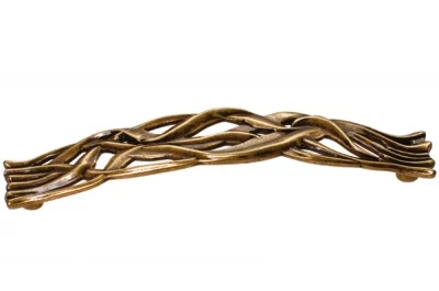 Ручка-скоба 128мм, отделка бронза античная "Флоренция"