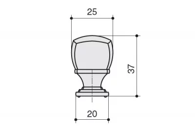 Ручка-кнопка, отделка бронза матовая