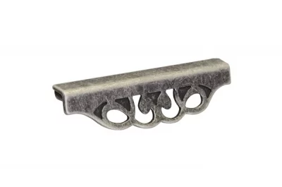 Ручка-скоба 128-096мм, серебро античное