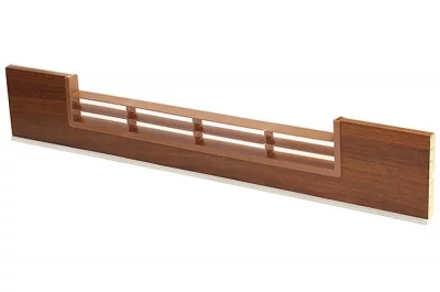 1949 Решётка вентиляционная для цоколя ПВХ H.100, L=600, орех морёный NEW