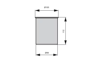 Стакан для столовых приборов, d.98, h.112, отделка сталь нержавеющая