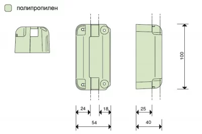 Держатели для бокового крепления ведра арт.226, пластик серый кварц, комплект 2 штуки