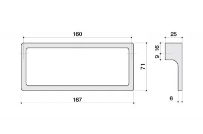 Ручка-скоба 160мм, отделка хром глянец