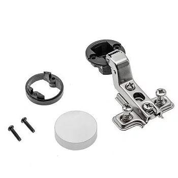 GTV: Петля GTV для стекла + ответная Планка с евро шурупом и заглушка круглая хром ZP-CIG-07OZE
