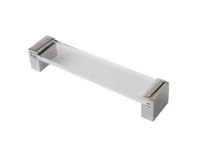 Ручка-скоба 160мм, стекло+металл, хром