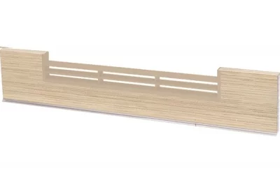 1713 NEW Решётка вентиляционная для цоколя ПВХ H.150, L=600, белёный дуб Кортина