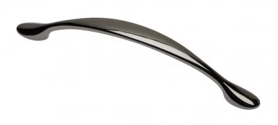 Ручка мебельная CAMAIO C=128мм, черный хром GTV UZ-CAMAI-128-12