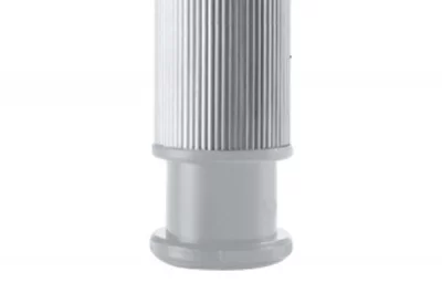 615 Crystal Комплект ног d.60мм Н470 для стеклянного стола, рифлёный алюминий (4 ноги + 4 базы)