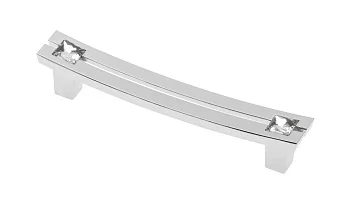 Ручка мебельная с кристаллами C=96, хром GTV UZ-71C096-01