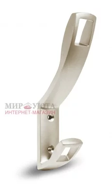 QUADRA Крючок двухрожковый никель матовый: RW0806