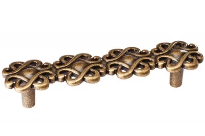 Ручка-скоба 96мм, отделка бронза "Флоренция" (2 винта М4х22 + 2 винта М4х25)