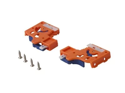 Направляющие скрытого монтажа Firmax (полного выдвижения) L=250мм, для ЛДСП 16 мм с доводчиком, (2 направляющие + 2 крепления)