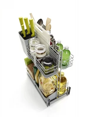 Kessebohmer: Контейнер для кухонных предметов «Кукинг АГЕНТ» отделка - титан вайд.