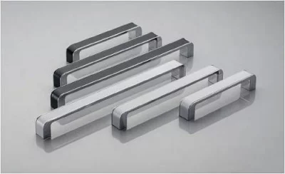 GTV: Ручка MONA L-192мм, хром-белая: UZ-MONA-192-01-10